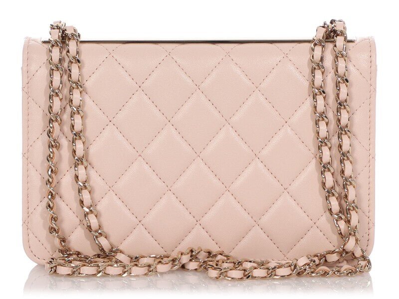 Chanel Light Beige Quilted Lambskin Trendy CC WOC Wallet Bag - Gemaee UAE