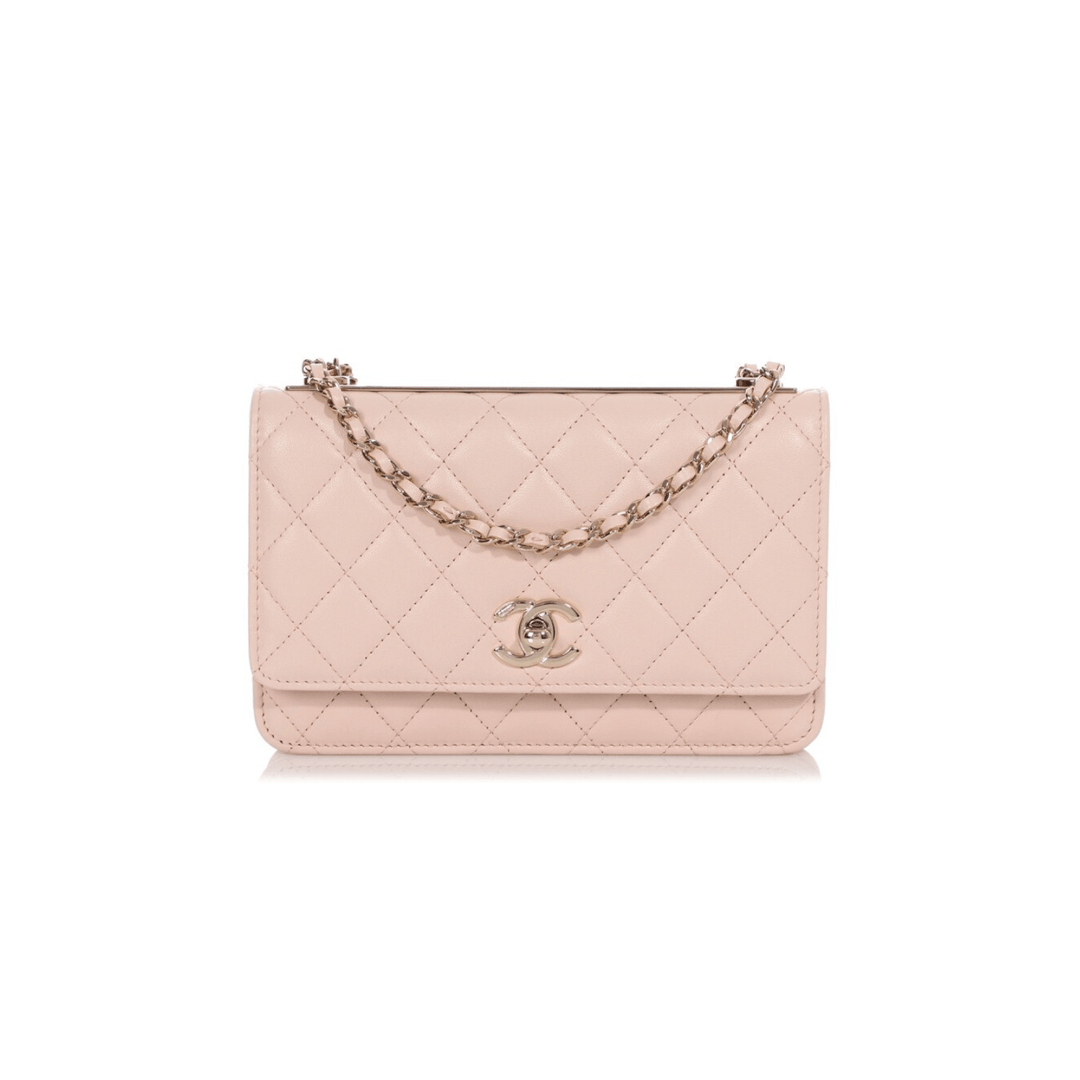 Chanel Light Beige Quilted Lambskin Trendy CC WOC Wallet Bag - Gemaee UAE