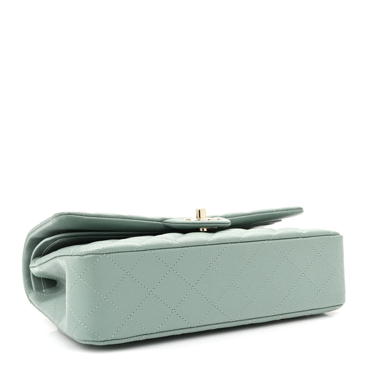 Chanel Caviar Quilted Medium Double Flap Dark Green - Gemaee  UAE