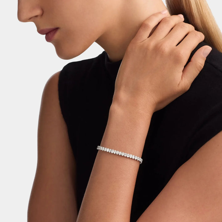 Graff Oval Cut Diamond Tennis Bracelet in 18K White Gold