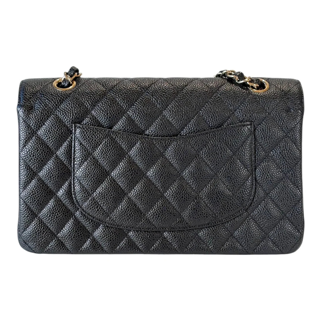 Chanel Medium Caviar Leather Bag with Gold Hardware