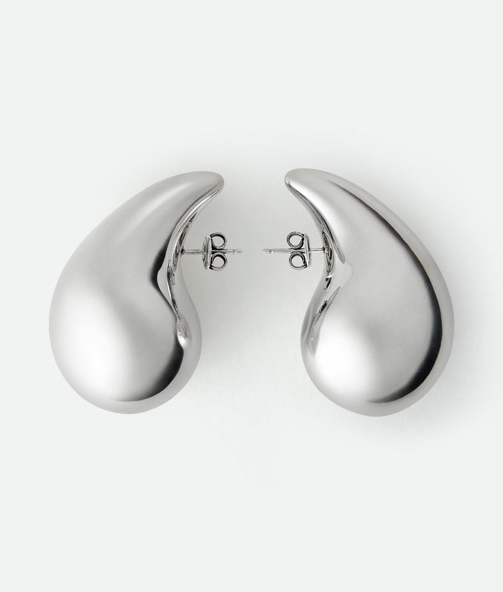 BOTTEGA VENETA Large Drop Earrings in Silver 925 Sterling Silver