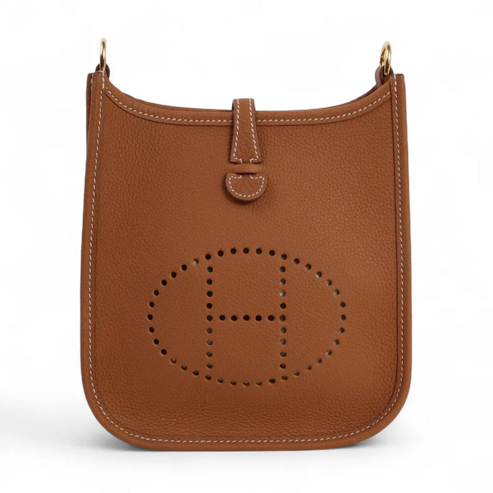 Hermès Evelyne 16 Amazone Clemence Leather Bag with Gold Hardware