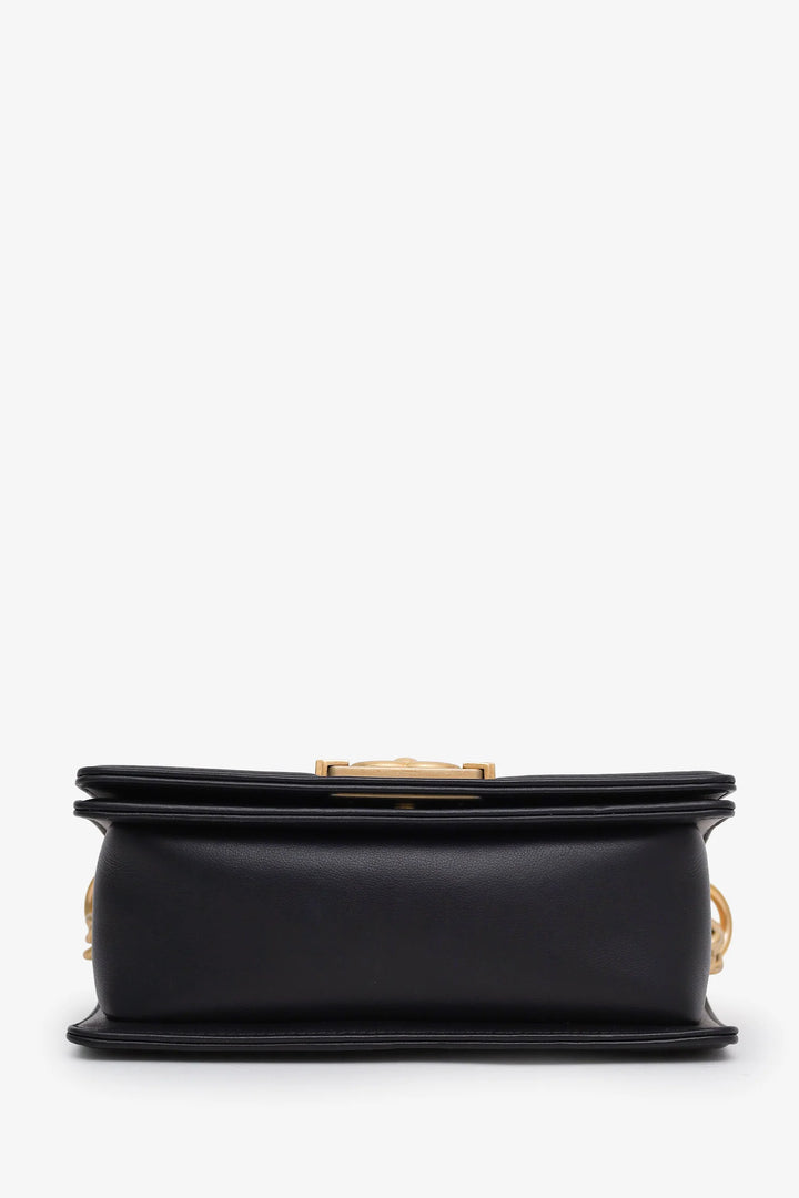 Chanel Boy Small Bag in Black Lambskin with Gold-Tone Hardware