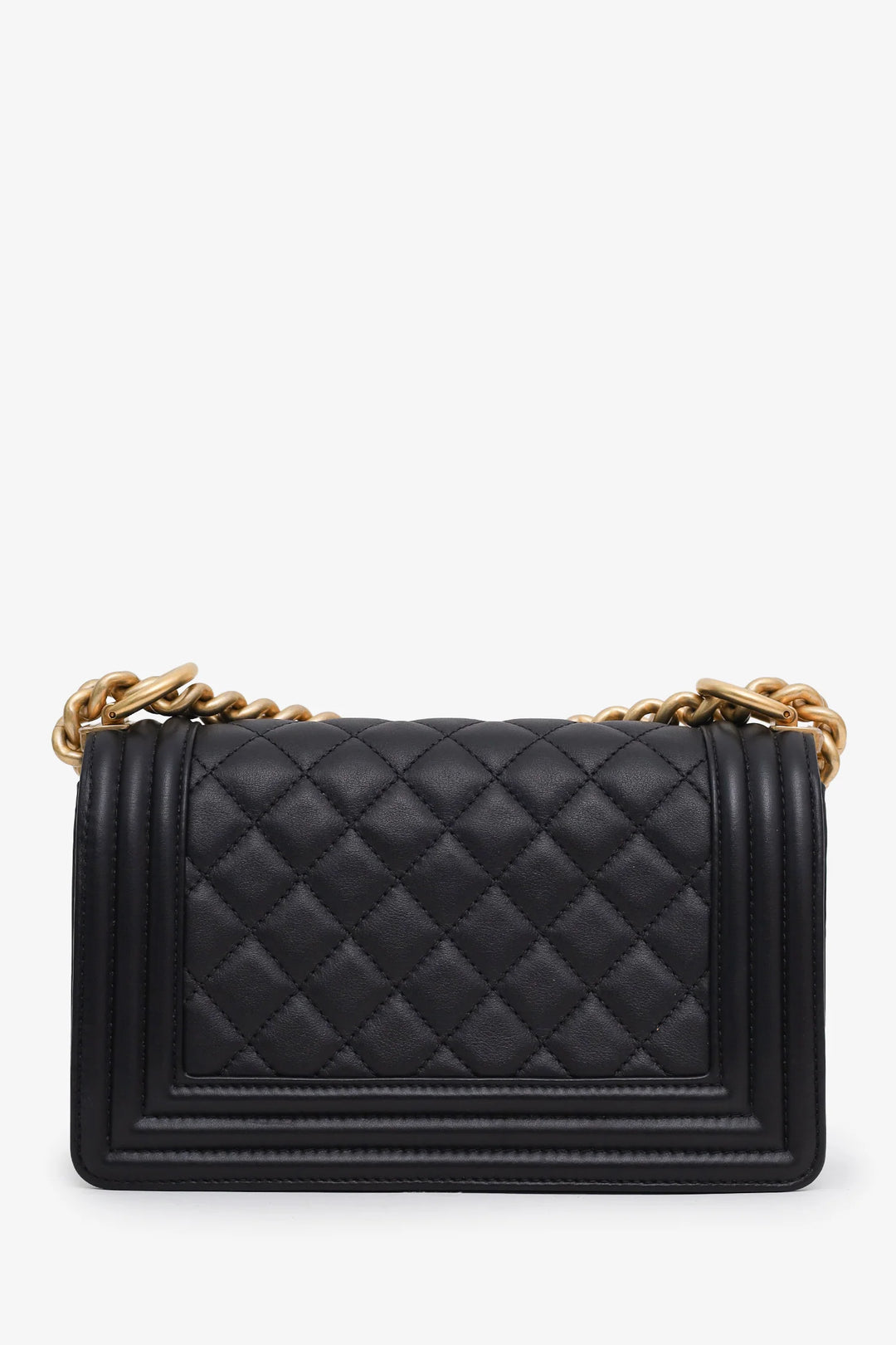 Chanel Boy Small Bag in Black Lambskin with Gold-Tone Hardware