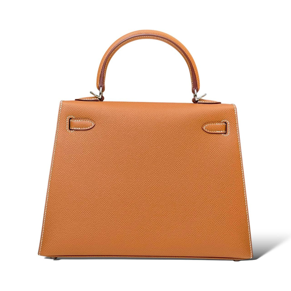 Hermès Kelly 25 Bag in Gold Epsom Leather with Palladium Hardware - Gemaee  UAE