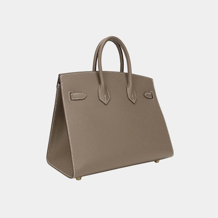 Hermès Birkin 25 Epsom Leather Bag in Etoupe with Gold Hardware - Gemaee  UAE