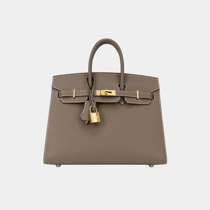 Hermès Birkin 25 Epsom Leather Bag in Etoupe with Gold Hardware - Gemaee  UAE