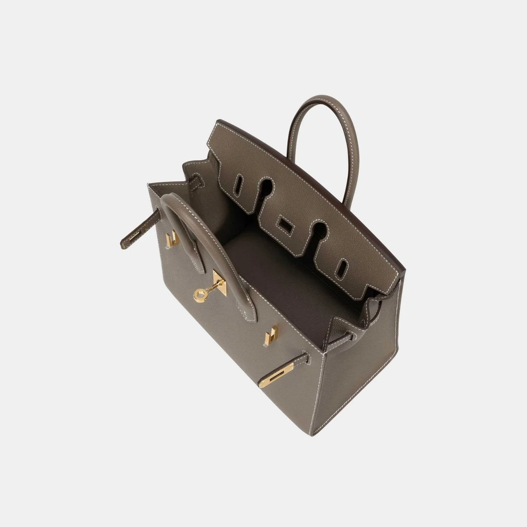Hermès Birkin 25 Epsom Leather Bag in Etoupe with Gold Hardware - Gemaee  UAE