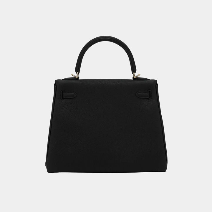 Hermès Kelly II Retourne 25 in Noir Togo Leather with Gold Hardware