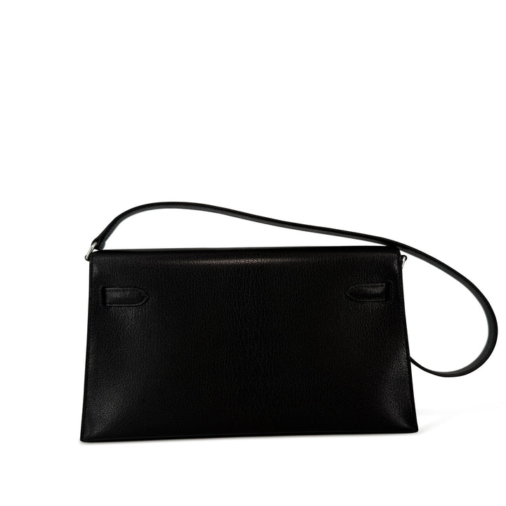 Hermès Kelly Élan Handbag Noir Chevre Chamikila Leather Palladium Hardware