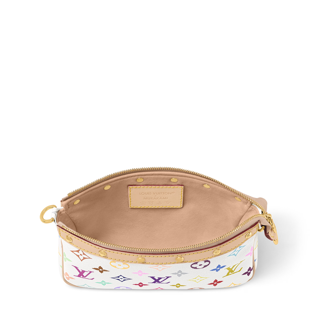 Louis Vuitton x Murakami Pochette Accessoires in Multicolored Monogram Canvas with Gold-Tone Hardware