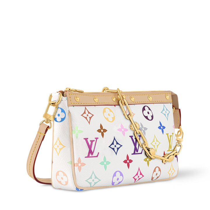 Louis Vuitton x Murakami Pochette Accessoires in Multicolored Monogram Canvas with Gold-Tone Hardware