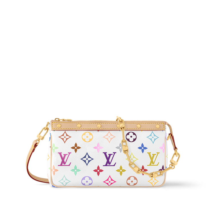 Louis Vuitton x Murakami Pochette Accessoires in Multicolored Monogram Canvas with Gold-Tone Hardware