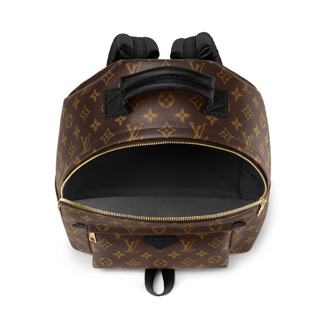 Louis Vuitton Palm Springs MM Backpack in Monogram Coated Canvas with Gold Hardware