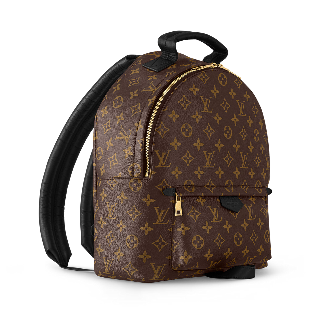 Louis Vuitton Palm Springs MM Backpack in Monogram Coated Canvas with Gold Hardware