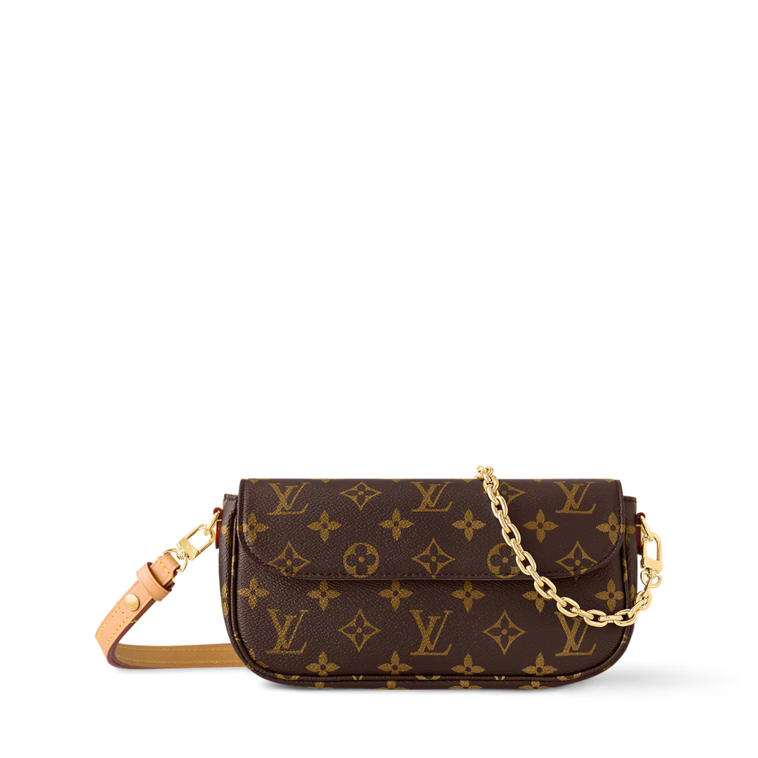 Louis Vuitton Wallet On Chain Ivy Brown Monogram Canvas Bag