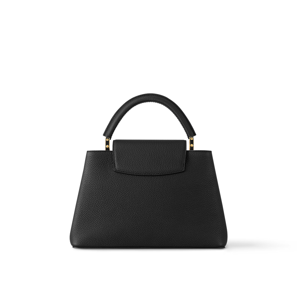 Louis Vuitton Capucines MM Black Taurillon Leather Iconic Top Handle Bag - Gemaee  UAE