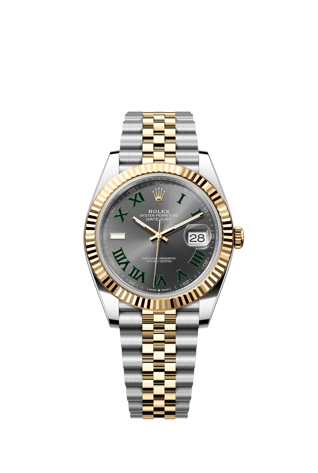 Rolex Datejust 41mm Slate Dial Two-Tone Oystersteel & Yellow Gold Watch