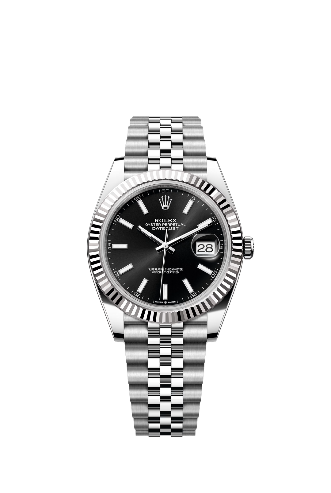 Rolex Datejust 41mm Black Dial Two-Tone Oystersteel & White Gold Watch