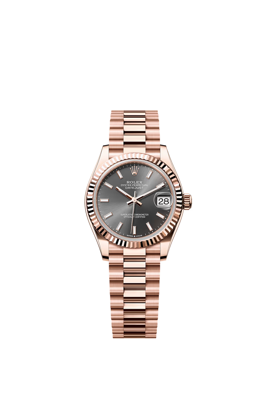 Rolex Datejust 31mm Slate Dial 18K Everose Gold President Bracelet - Gemaee  UAE