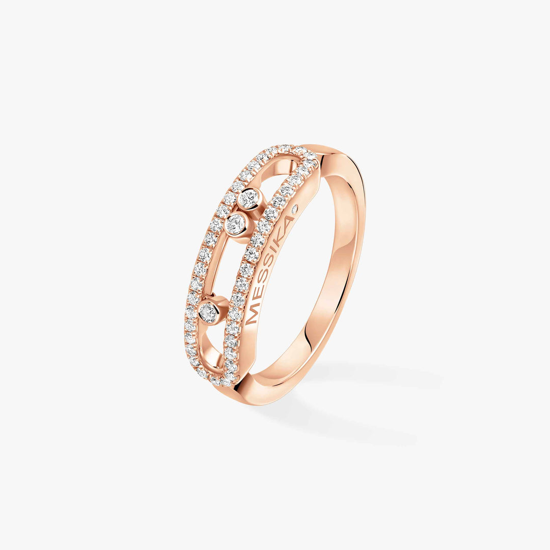 Messika Baby Move Pavé Diamond Ring in 18K Rose Gold