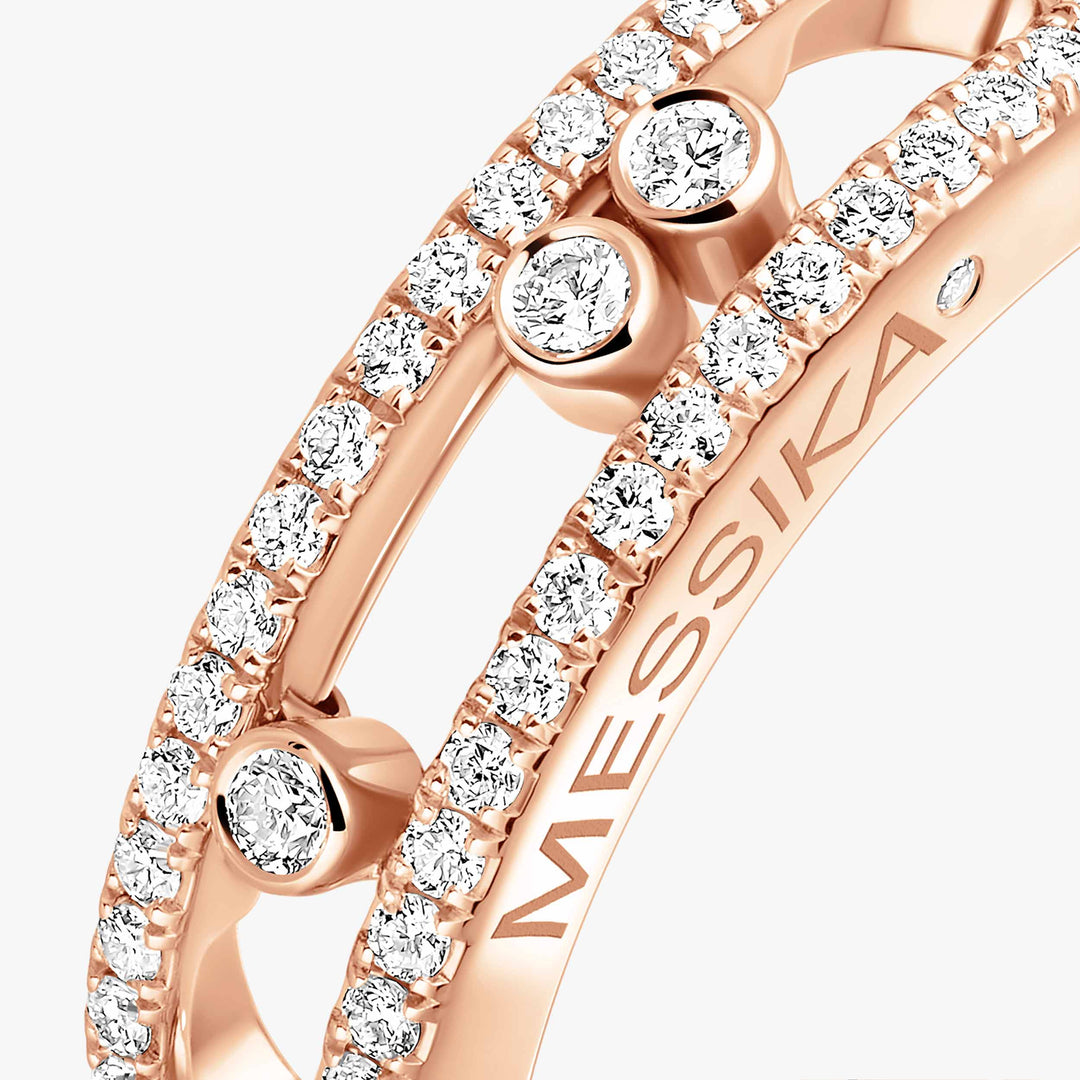 Messika Baby Move Pavé Diamond Ring in 18K Rose Gold
