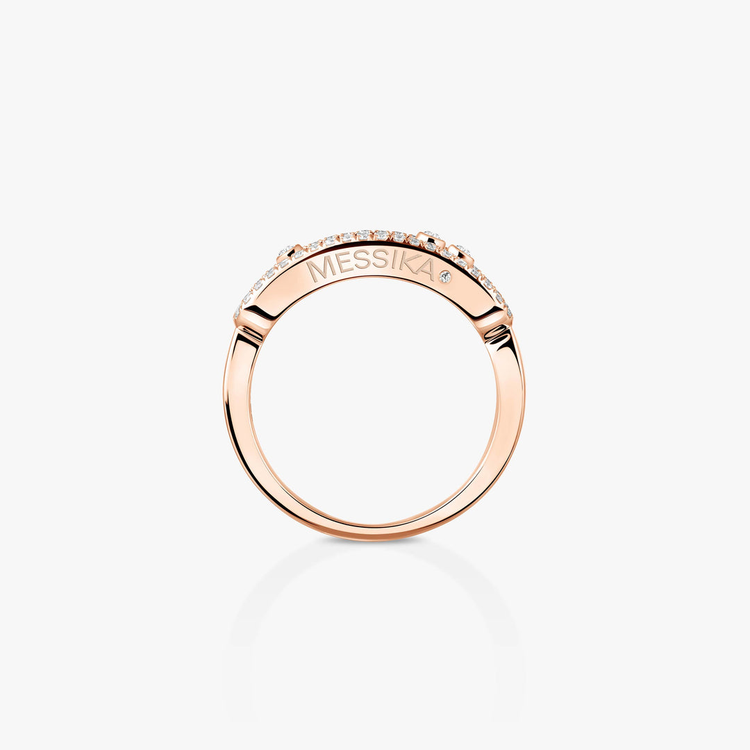 Messika Baby Move Pavé Diamond Ring in 18K Rose Gold