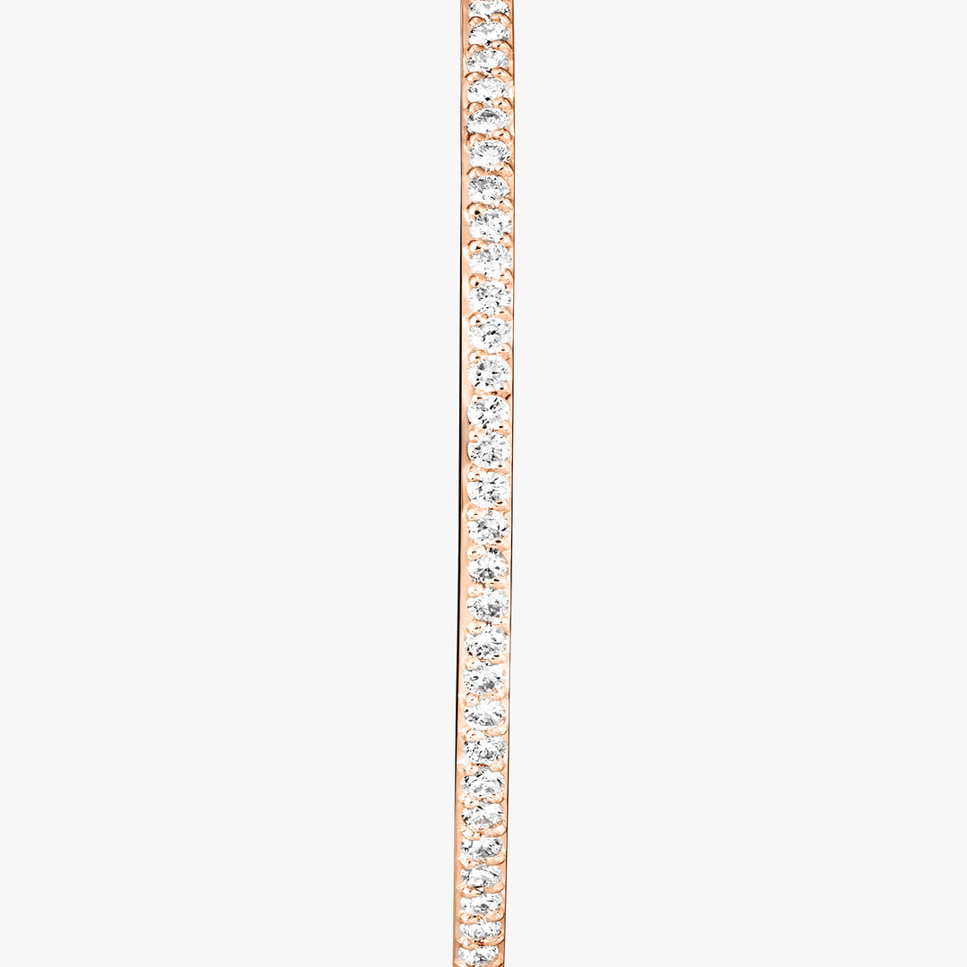 Messika Gatsby Medium Hoop Earrings in 18K Rose Gold with Diamonds