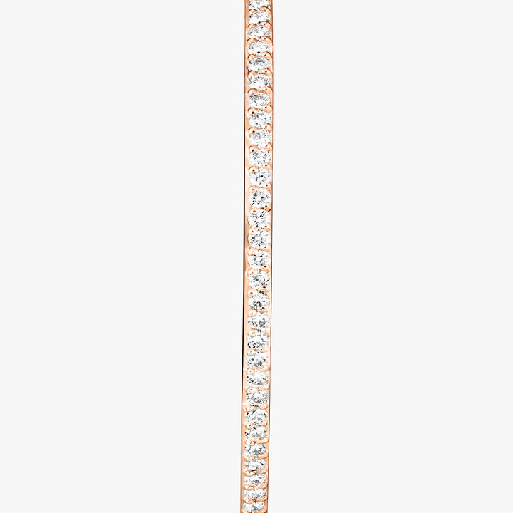 Messika Gatsby Medium Hoop Earrings in 18K Rose Gold with Diamonds