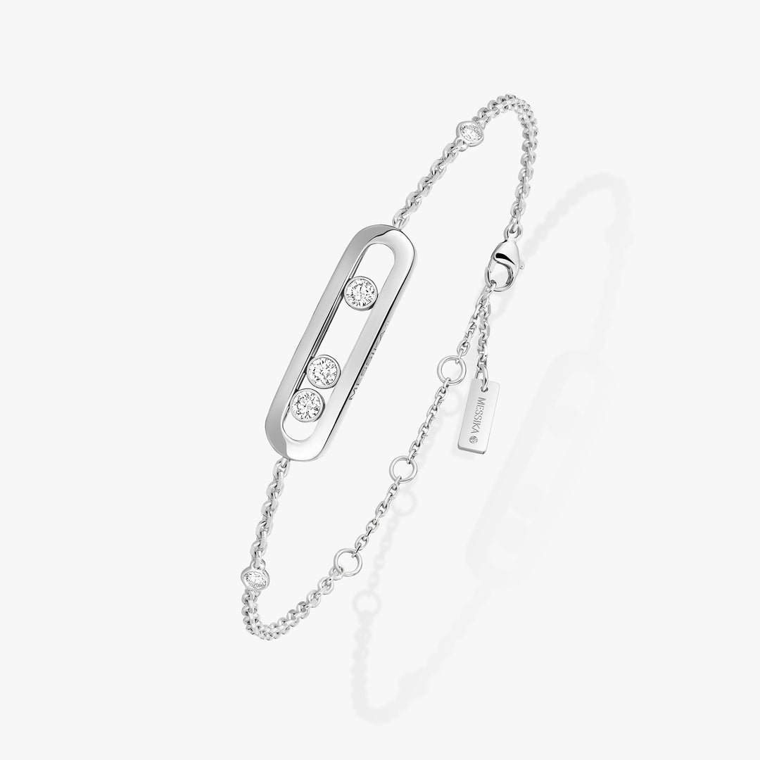 Messika Baby Move Pavé Diamond Bracelet in 18K White Gold