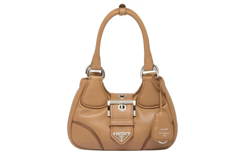 Prada Moon Re Edition 2002 Padded Nappa Leather Bag  Caramel - Gemaee  UAE