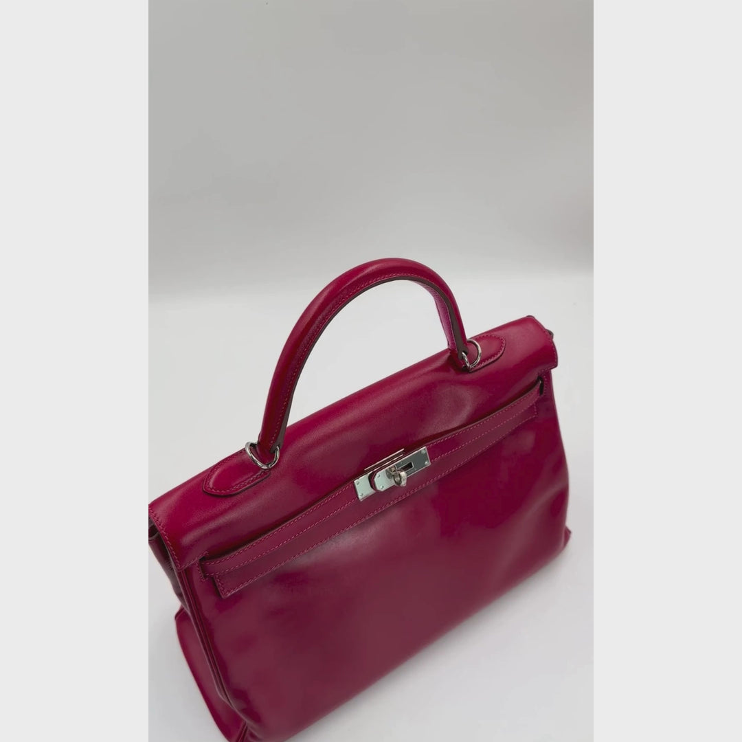 Hermès Kelly 35 in Rubis And Rose Tyrien Bag