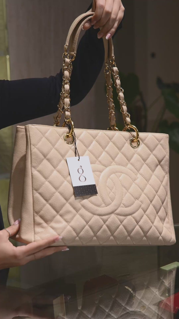 Chanel Shopper Tote Beige Bag Gemaee UAE