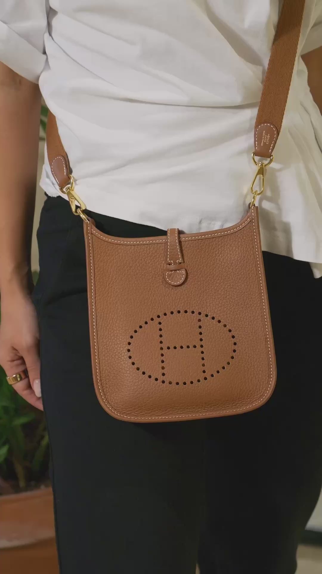 Hermès Evelyne 16 Amazone Clemence Leather Bag with Gold Hardware