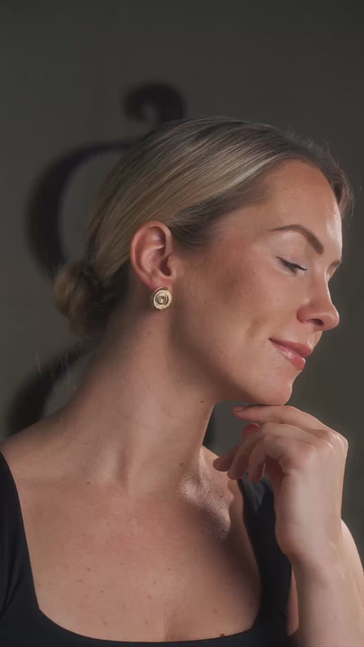 18K Yellow Gold and Diamond Chopard Happy Spirit Earrings