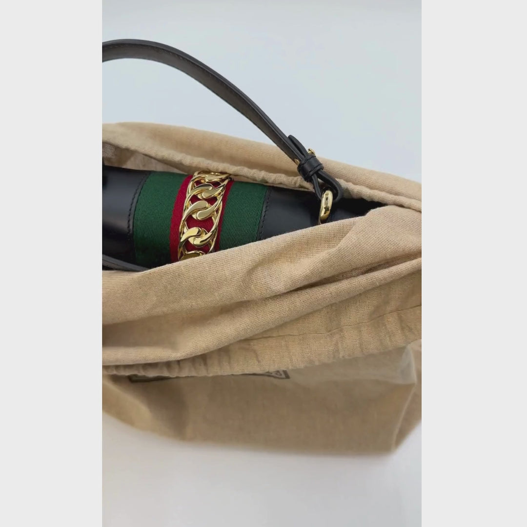 Gucci sylvie large Black Bag