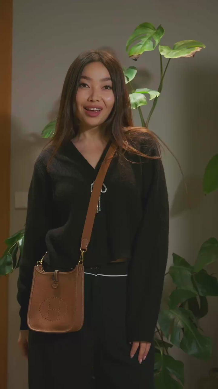 Hermès Evelyne 16 Amazone Clemence Leather Bag with Gold Hardware