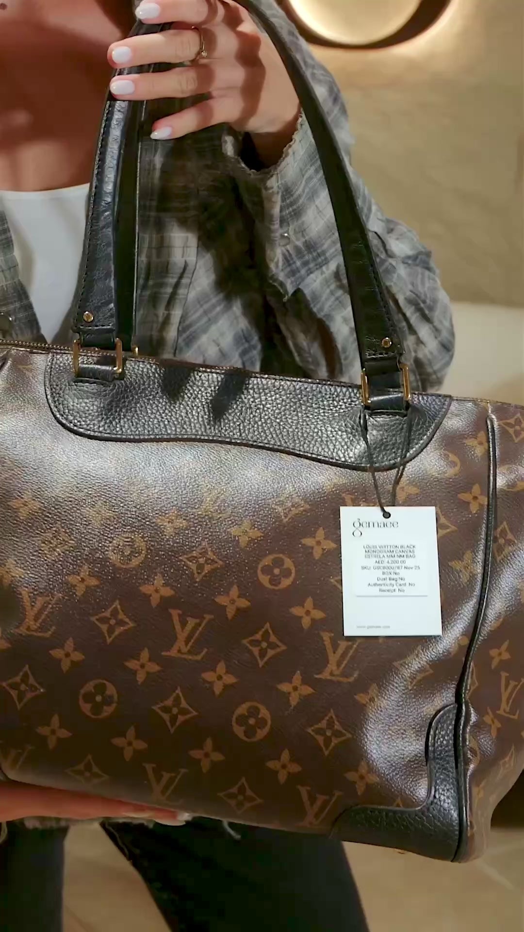 Louis Vuitton Black Monogram Canvas Estrela MM NM Bag