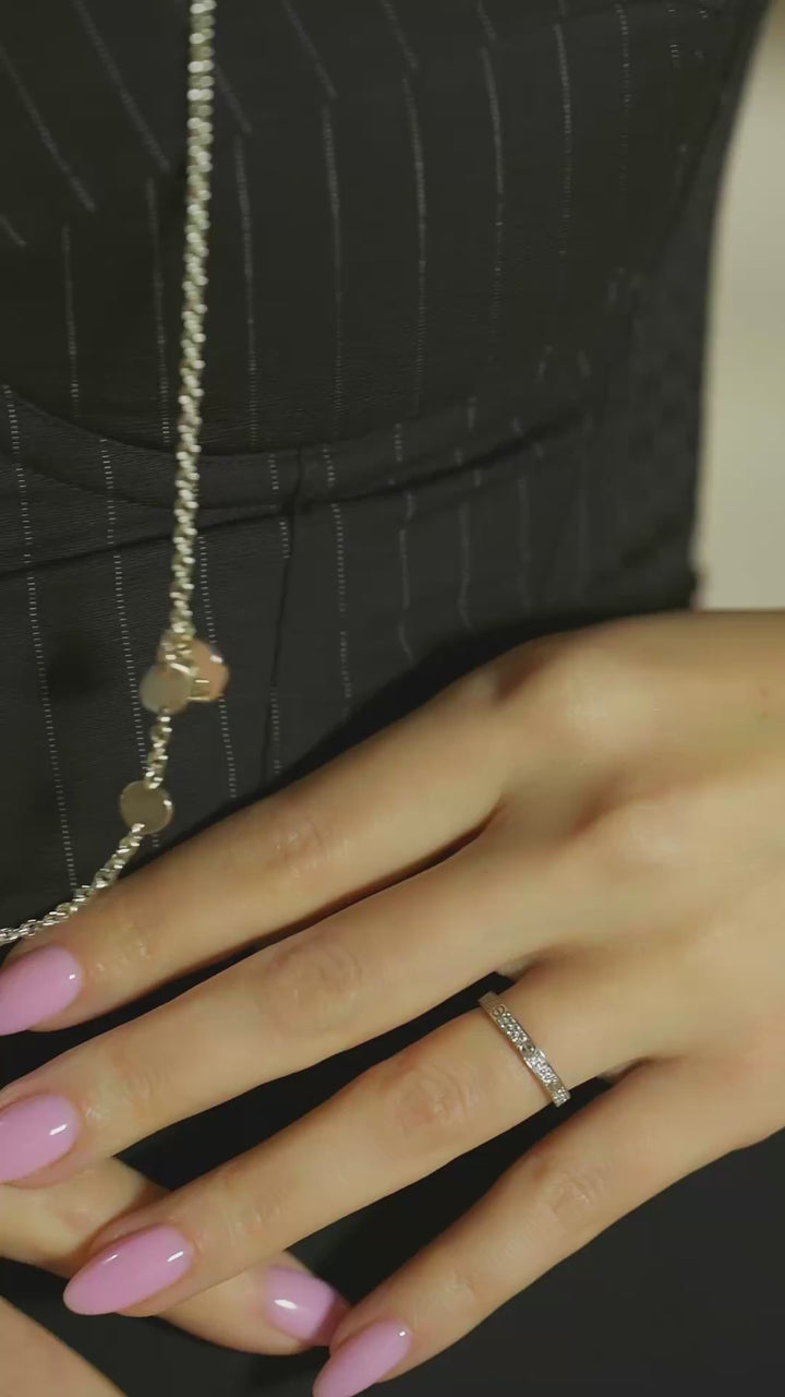 Cartier Love Ring mini Model Pavé in 18K White Gold with Diamond