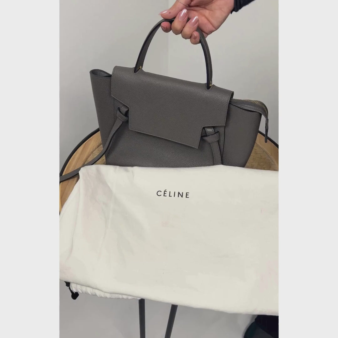 Céline Micro Belt Bag in Grained Calfskin