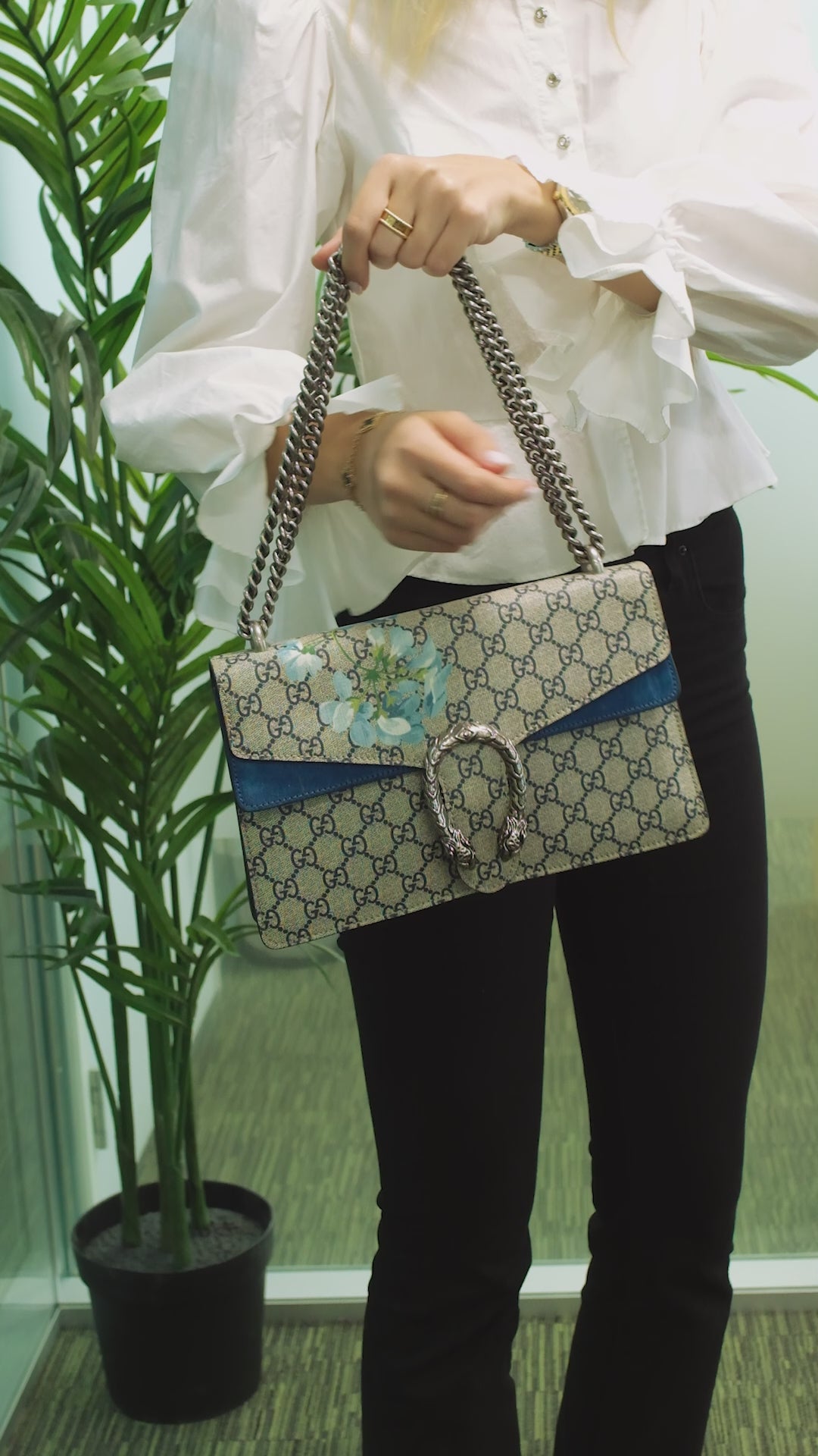 Gucci Dionysus Blue Bloom Medium Bag