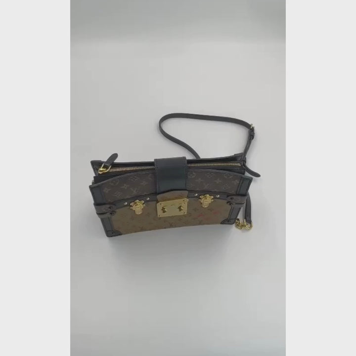 Louis Vuitton Reverse Monogram Trunk Clutch Bag