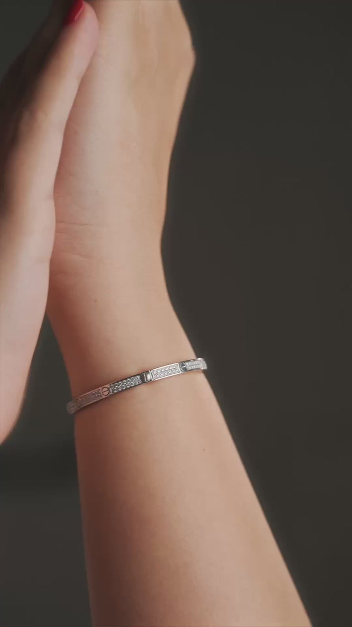 Cartier Love Bracelet Small Model Pavé in 18K White Gold with Diamonds