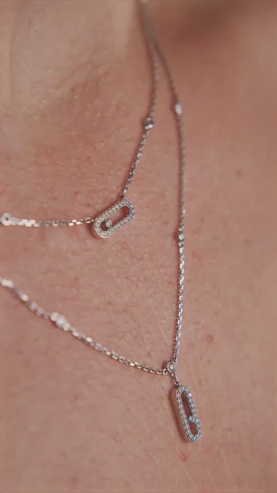 Messika Move Uno Two-Row Pavé Diamond Necklace