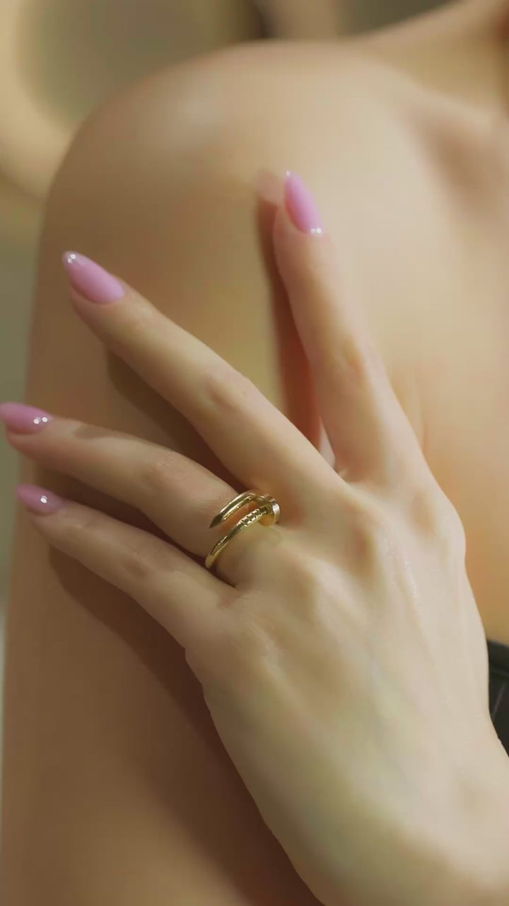 Cartier Juste Un Clou Ring, Classic Model 18k Yellow Gold