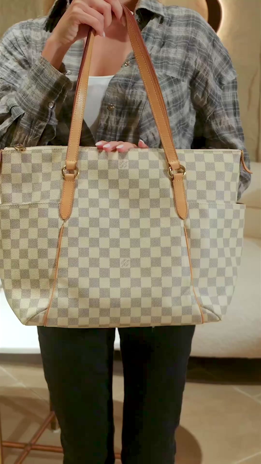 Louis Vuitton Damier Azur Canvas Totally MM Bag