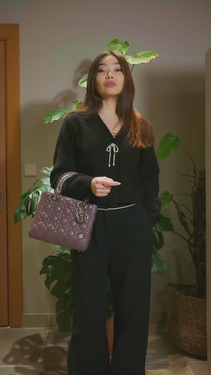 Dior Lady Dior Medium Bag in Blush Cannage Lambskin with Silver Tone Hardware