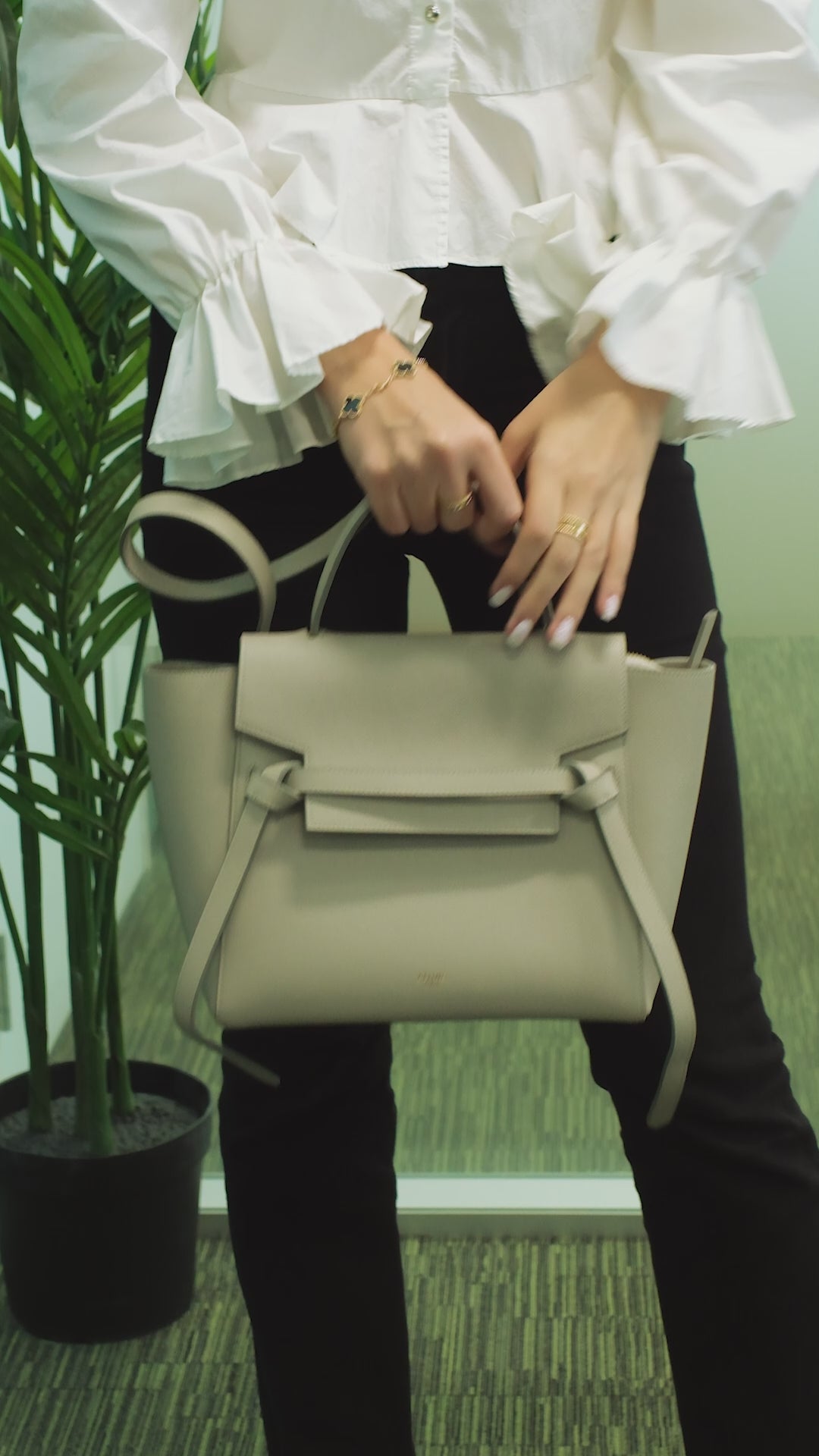 Céline Belt Bag Light Grey