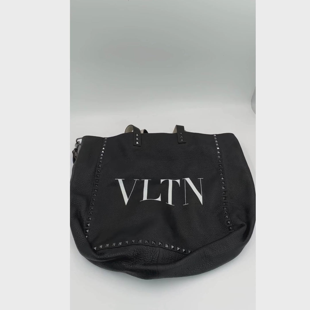 Valentino Garavani Rockstud Shopping Tote Printed Leather Large Bag